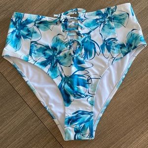 *!!NEVER WORN!!* Floral high waist bikini bottoms from CUPSHE.